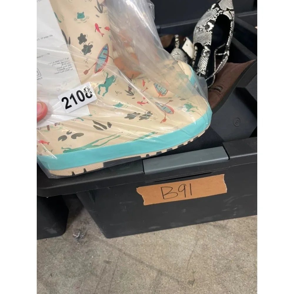 Amazon Essentials x Sofia Grainge Kids Frog Pond Print Rain Boots Size 2